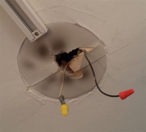 ceiling light no junction box|replace ceiling light box.